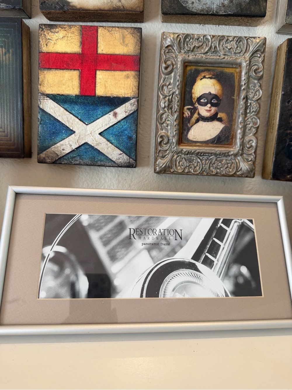 Restoration Hardware Silver Tone Panoramic Picture‎ Frame